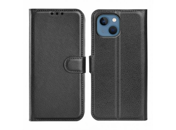 iPhone 15 Wallet Case with Stand - Black