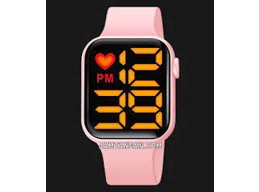 SKMEI 1876PK Digital Dial Pink-BLUE-GRAY Silicone Strap