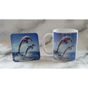 Dolphins Mug & Coaster Gift Set