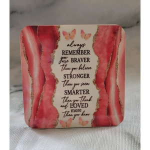 Stronger Than You Think Coaster (Pink)