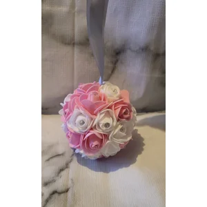 Rose Ball - Pink & White