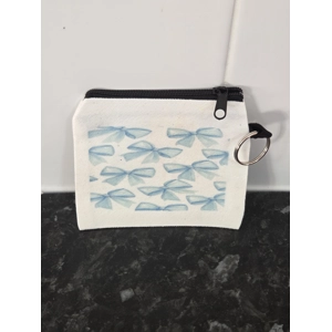 Blue bow coin purse