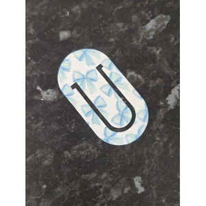 Blue Bows paperclip bookmark