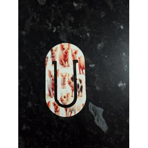 pig paperclip bookmark