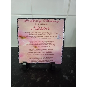 Sister In Loving Memory Slate