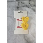 Heart clips - Yellow