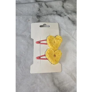Heart clips - Yellow