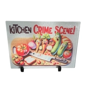 Crime Scene Glass Chopping Board