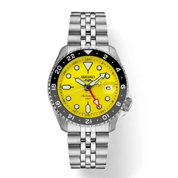 Seiko 5 Sports Men's Watch Gmt Skx Yellow Style SSK017
