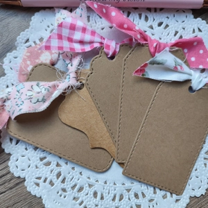 Gift Tags with Fabric Ribbons Set 3