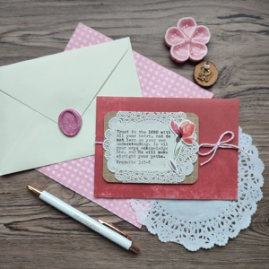 Scripture Greeting Card (Proverbs 3:5-6) Set 1