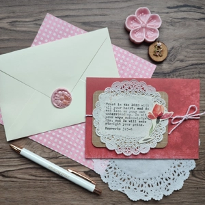 Scripture Greeting Card (Proverbs 3:5-6) Set 2