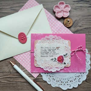 Scripture Greeting Card (Proverbs 9:10) Set 1