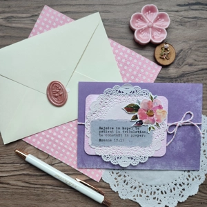 Scripture Greeting Card (Romans 12:12) Set 2