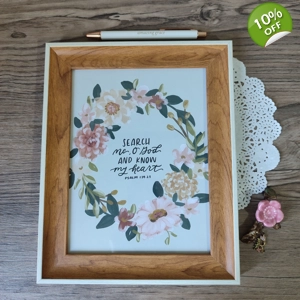 6x8 Framed Scripture Inspiration (Psalm 139:23)