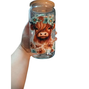 Cow with blue flower crown