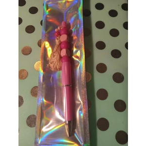 Solid Pink Beadable Pen