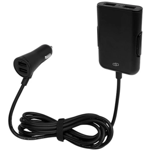 Pilot dual car charger with QC 3.0 dual back seat extended..