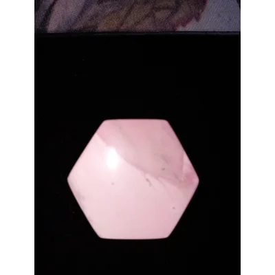 Pink opal hexagon Pink opal hexagon