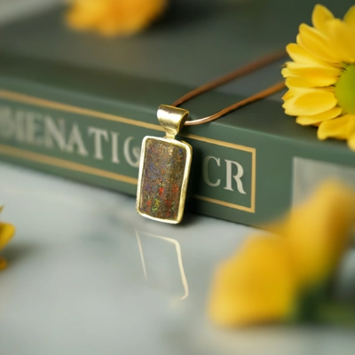 Andamooka matrix opal pendant Andamooka matrix opal pendant