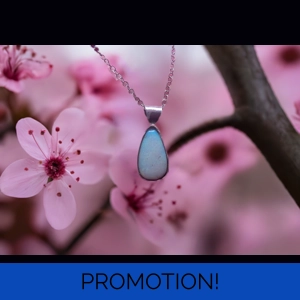 Blue crystal opal pendant