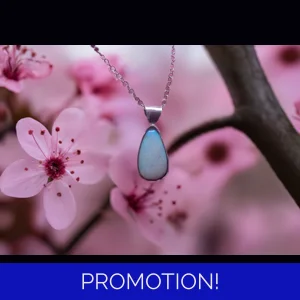 Blue crystal opal pendant