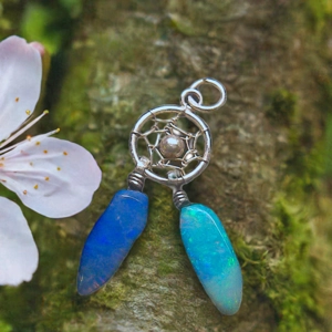 dreamcatcher opal pendant
