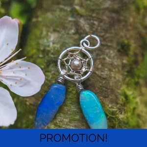 dreamcatcher opal pendant