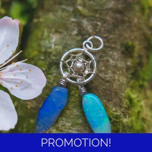 dreamcatcher opal pendant