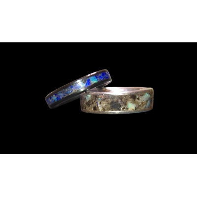 Indonesian fossilised tree opal ring