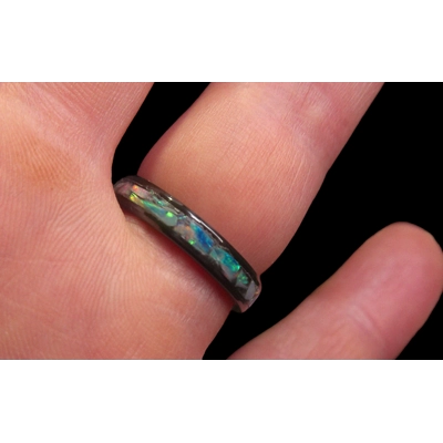 Coober pedy inlay ring