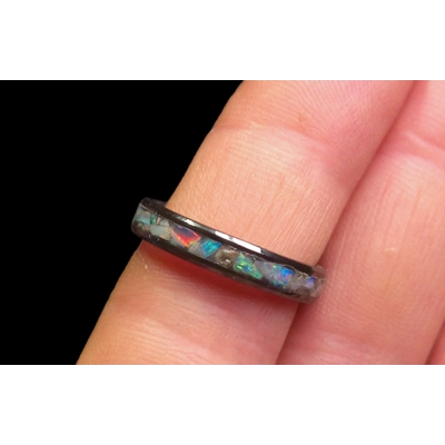 Coober pedy inlay ring