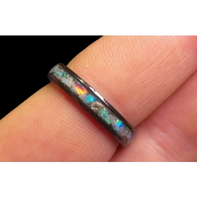 Coober pedy inlay ring