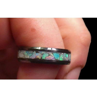 Coober pedy inlay ring