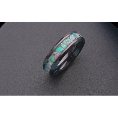 Coober pedy inlay ring