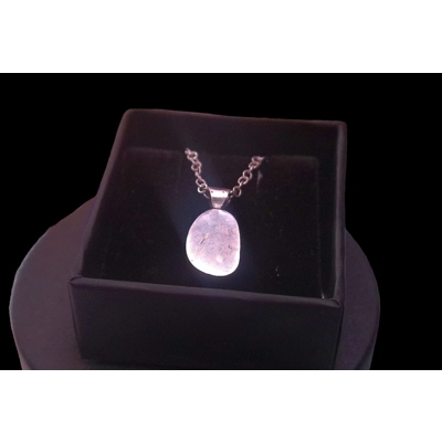 Coober Pedy freeform white opal pendant