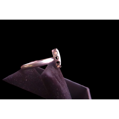 White opal in gallery ring