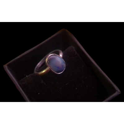 black crystal opal ring