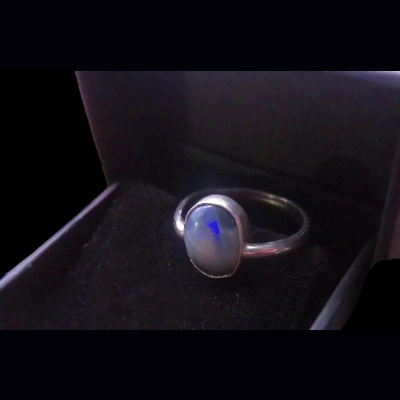black crystal opal ring
