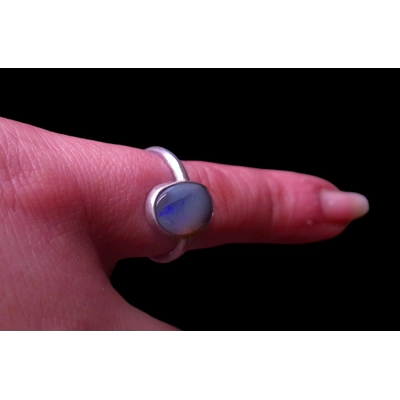 black crystal opal ring