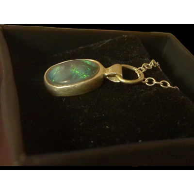 Lightning Ridge black opal pendant Lightning Ridge black opal pendant