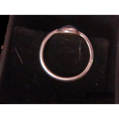 Lightning Ridge black crystal opal ring