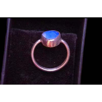 Lightning ridge crystal opal ring