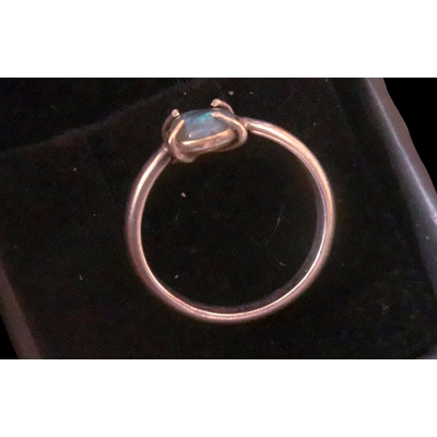 Lightning Ridge dark opal ring