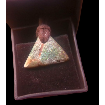 Green andamooka opal necklace