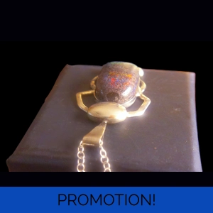 Andamooka scarab pendant
