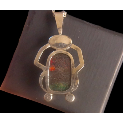 Andamooka scarab pendant Andamooka scarab pendant