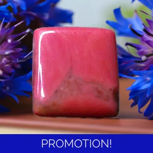 Pink opal square gem