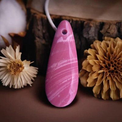 Pink opal loose teardrop gem