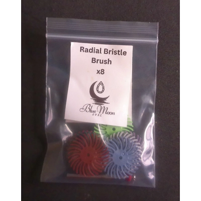 radial bristle brushes x8